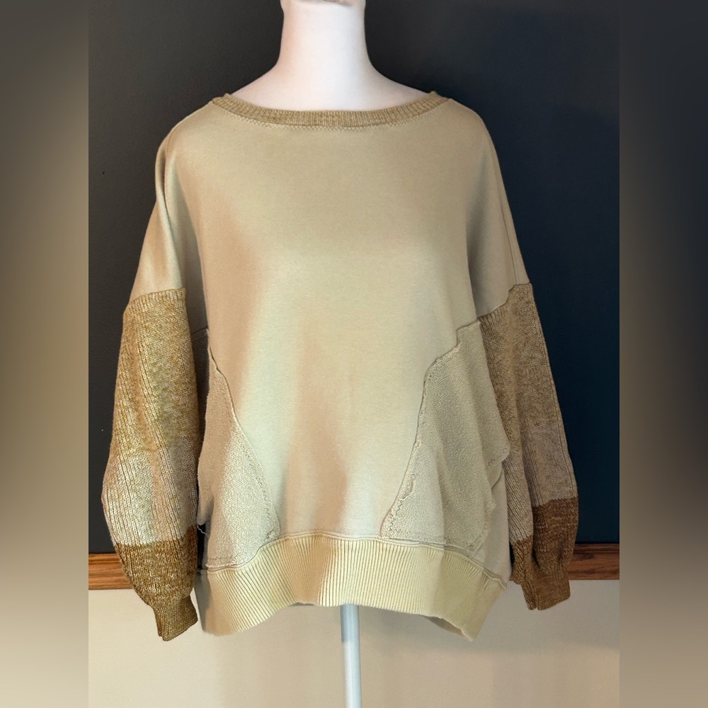 Free People New Flow Solid Sweat Pullover Knit Sw… - image 3